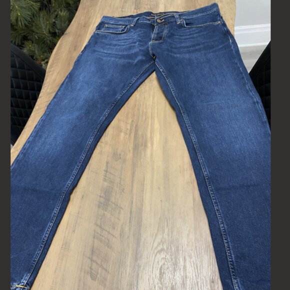 Nudie Grim Tim 36 x 30 Ink Blue - Picture 1 of 4